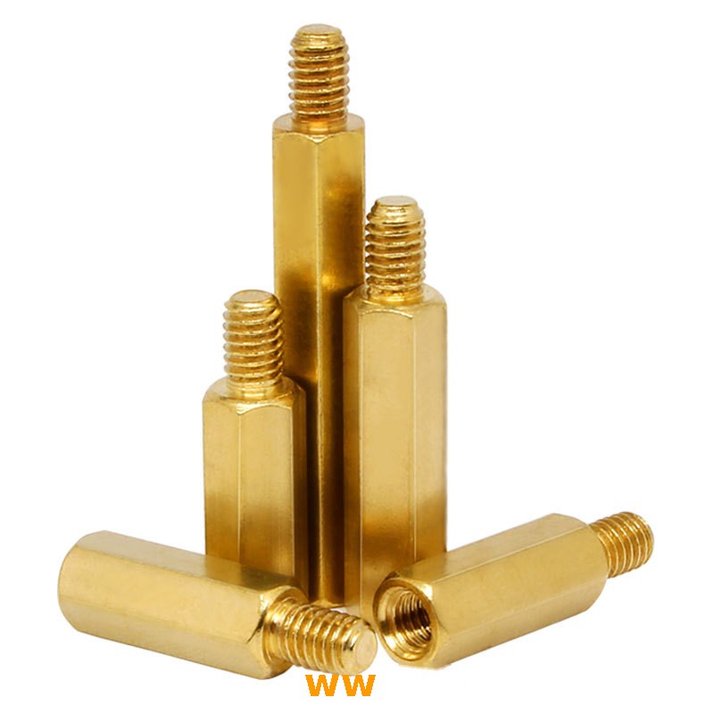 Copper Material Inner And Outer Single Head Hex Screw Hexagon Stud Isolation Column Case Connection Column Copper Column