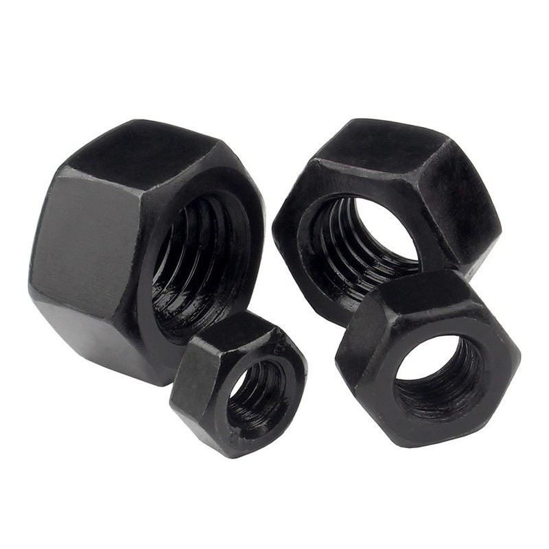 BS916 Hexagon Nuts with B.S.Threads - Black